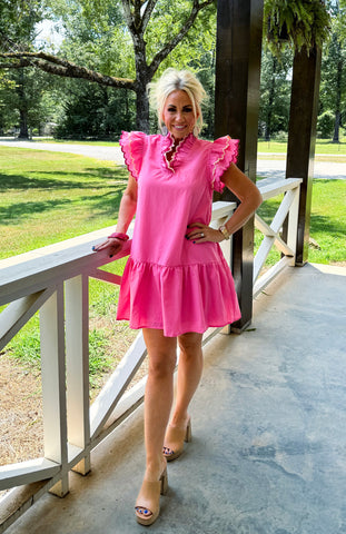 Pink Scalloped Dress