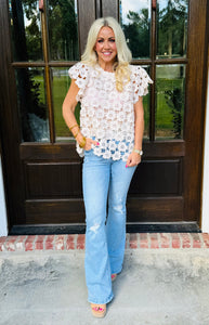 Natural Floral Top