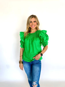 Emerald Frill Top